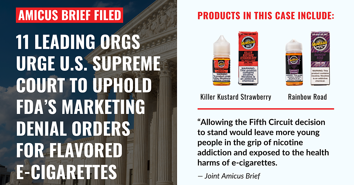 11 Leading Organizations Urge U.S. | Campaign for Tobacco-Free Kids
