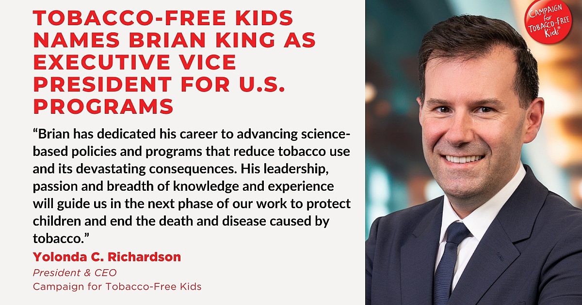 Campaign for Tobacco-Free Kids Names…